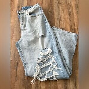 Wild Fable Blue Boyfriend Jeans Distressed Denim